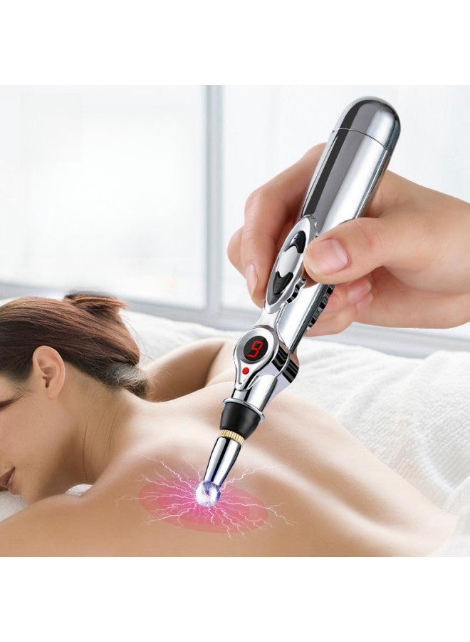 WAOKN Electronic Acupuncture Pen, Electric Meridians Laser Acupuncture Machine Magnet Therapy Instrument Meridian Energy Pen Massager Relief Pain Tools,Electric Acupoint Massage Tool with Acupoint Map  - Image 2