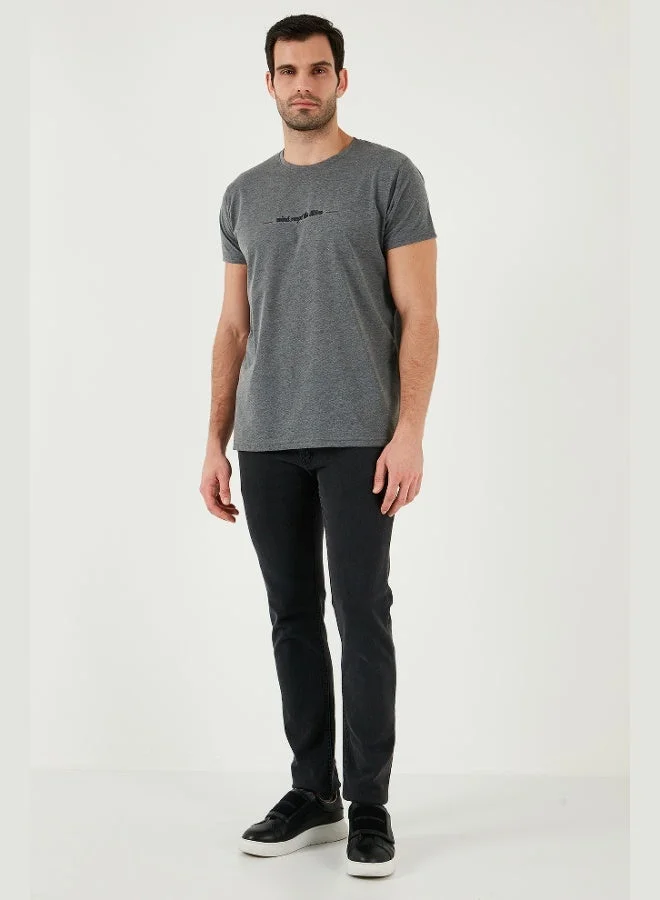 Buratti  Buratti Cotton Slim Fit Crew Neck T Shirt Men's T SHIRT 541WIND for Men | Best Price UAE