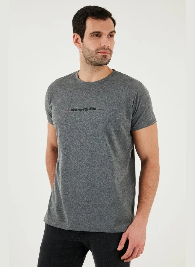 Buratti  Buratti Cotton Slim Fit Crew Neck T Shirt Men's T SHIRT 541WIND for Men | Best Price UAE