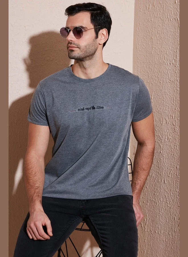 Buratti  Buratti Cotton Slim Fit Crew Neck T Shirt Men's T SHIRT 541WIND for Men | Best Price UAE