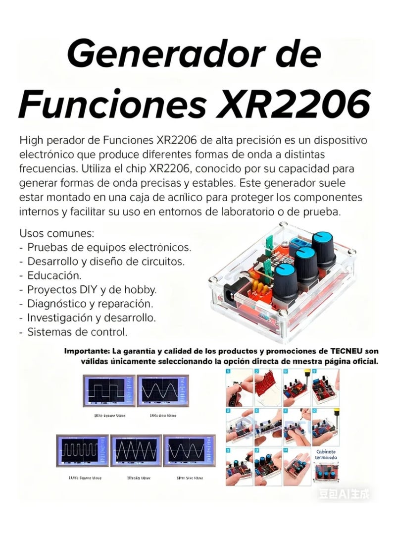 2 × XR2206 مولدات إشارة خالية من اللحام مع غلاف أكريليك - Image 2
