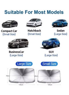 Dream Zone Car Sun Visors-Auto Windscreen Cover-Shade Foldable Umbrella Car  - Image 2