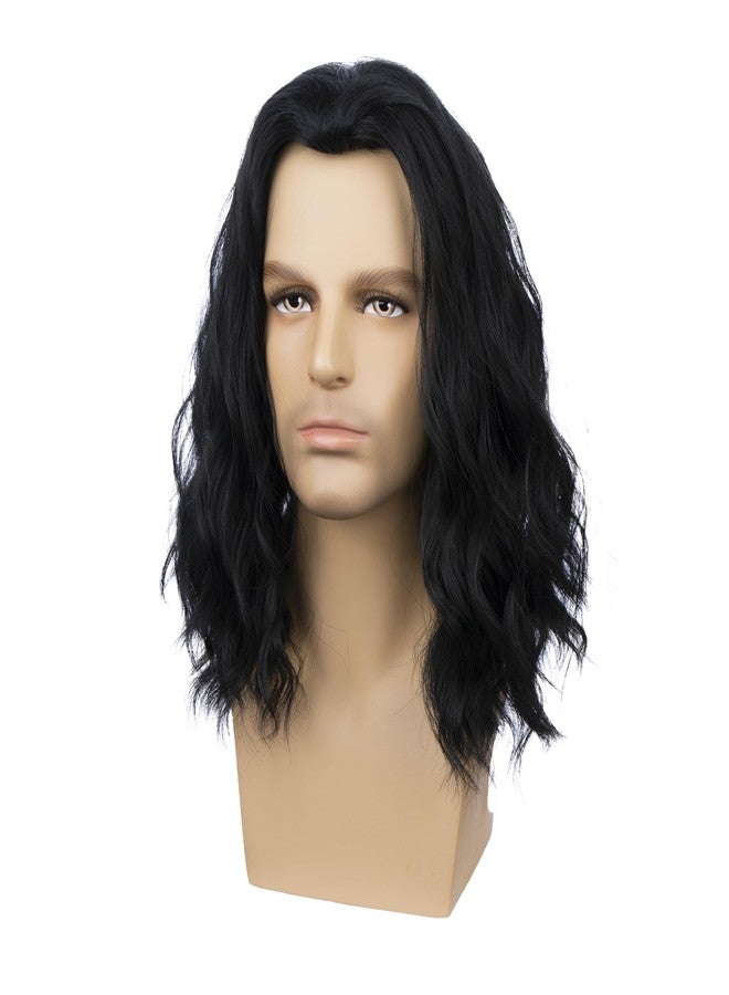 DUDUWIG Child Black Wig Kids Long Natural Black Middle Part Wig Boys Wavy Curly Synthetic Wigs Cosplay Hair Wigs - Image 2