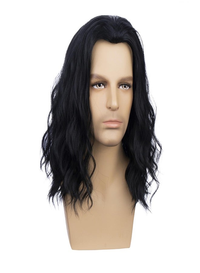 DUDUWIG Child Black Wig Kids Long Natural Black Middle Part Wig Boys Wavy Curly Synthetic Wigs Cosplay Hair Wigs - Image 1