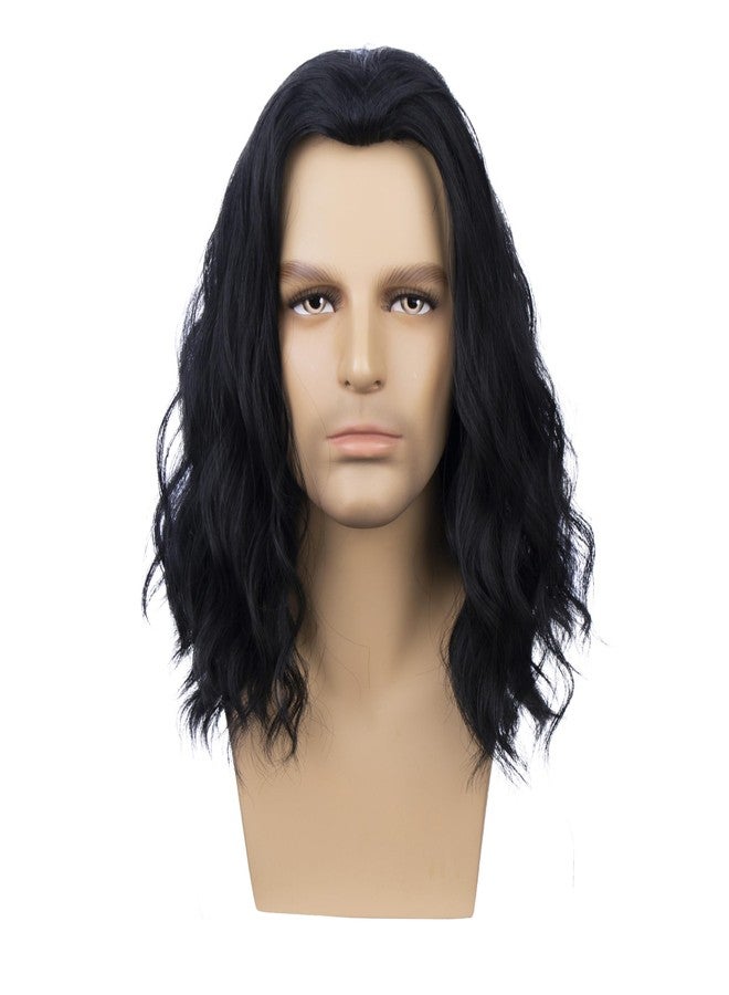 DUDUWIG Child Black Wig Kids Long Natural Black Middle Part Wig Boys Wavy Curly Synthetic Wigs Cosplay Hair Wigs - Image 3