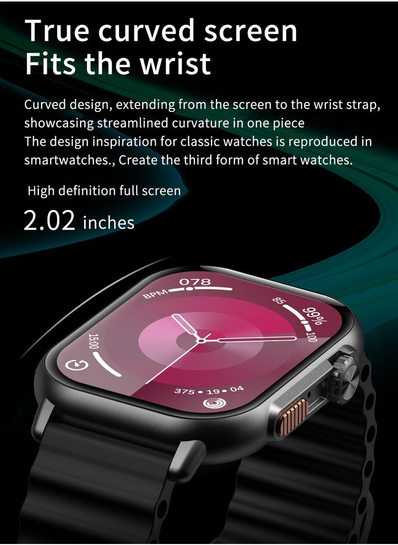 7 in 1 WS 85 ULTRA2 Smart watch set with, 7pair Straps, waterproof, Long battery life Health smart watch Gold - Image 5