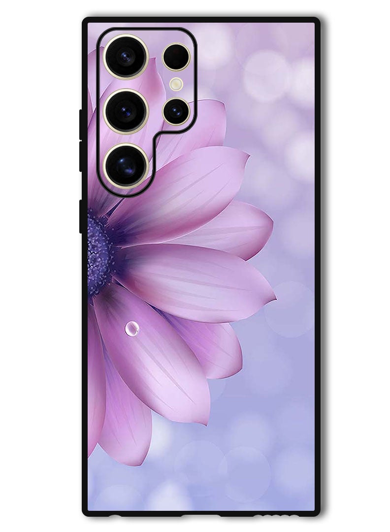 Theodor Protective Case Anti Scratch Shock Proof Bumper Cover For Samsung Galaxy S24 Ultra Purple Flower - Image 1