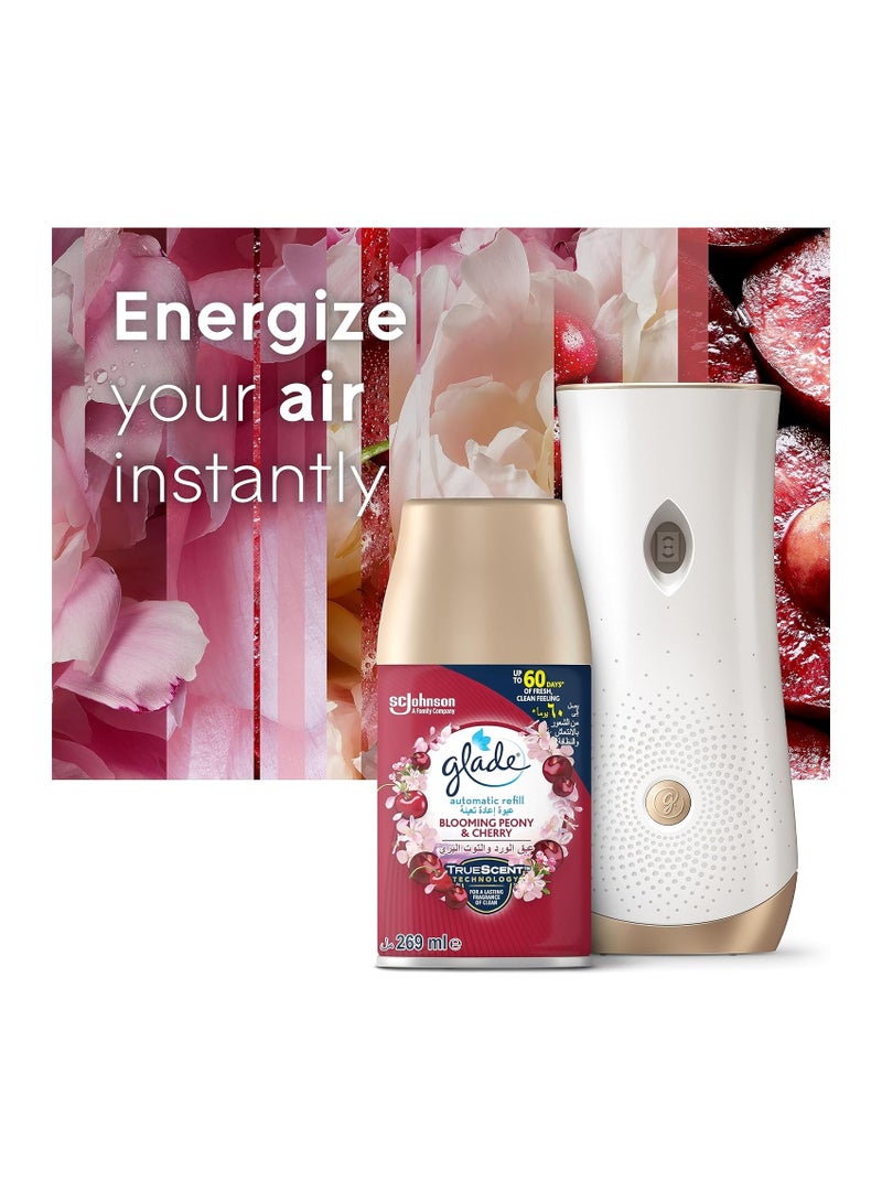 جليد بخاخ إعادة تعبئة تلقائي معطر جو بلومينج بيوني والكرز 269 مل، عبوة من قطعتين - Image 2