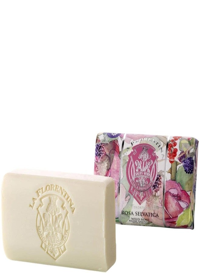 La Florentina:"Rosa Selvatica" Bar Soap, Wild Rose Scent,"Bellosguardo" Collection - 7 Ounces (200g) Package [ Italian Import ] - Image 2