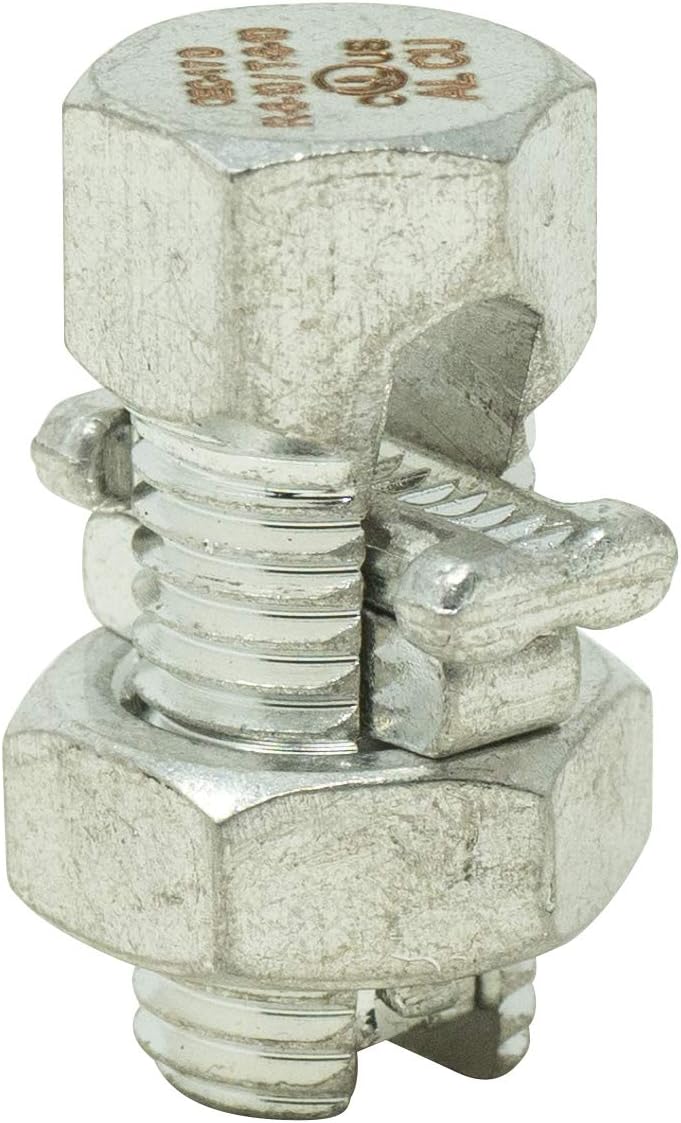 Southwire SB6-10CPDQ2; 2PK Split Bolt Connector; 6 10 STR; Dual-Rated for use with Copper & Aluminum Conductors; 2 Pack; Gray; 2 Piece - Image 1
