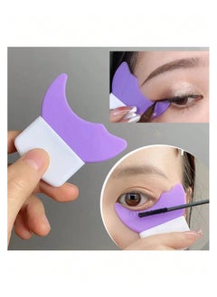 KHAJUL Eye Makeup Shield, Multi-use Beauty Tool for Beginners, Can Be Used for Drawing Eyelashes, Eyeliner, Shadows, Preventing Smudges (Purple)  - Image 3