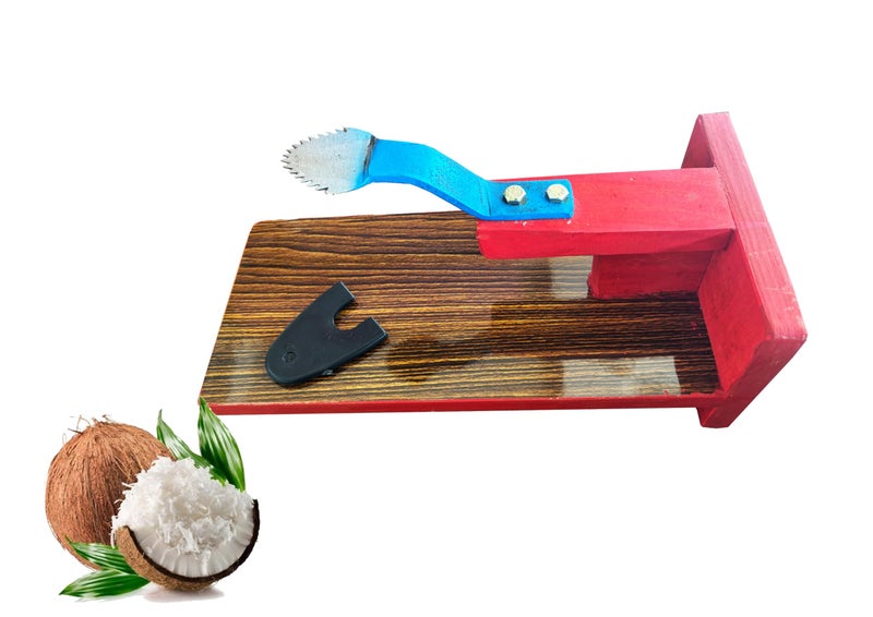 MEXZA™ Wooden Table Top Coconut Scraper Chirava Grater Thengai Thuruvi - Image 2