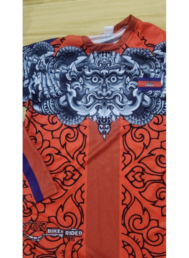 Hot Mountain Cross-country Downhill Clothing, Track Road Compeion Shirt, Skateboard Cool And Handsome Clothing, Children's Size Cycling Clothing
