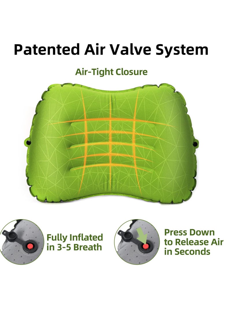 SYOSI Camping Pillow, Ultralight Inflatable Camping Travel Pillow, 2.0 Compressible, Compact, Comfortable, Ergonomic Inflating Pillows for Neck & Lumbar Support While Camp, Hiking, Backpacking - Image 4