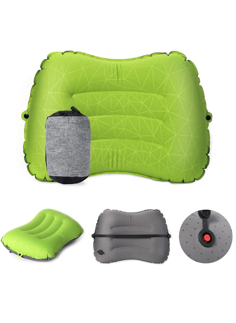 SYOSI Camping Pillow, Ultralight Inflatable Camping Travel Pillow, 2.0 Compressible, Compact, Comfortable, Ergonomic Inflating Pillows for Neck & Lumbar Support While Camp, Hiking, Backpacking - Image 1