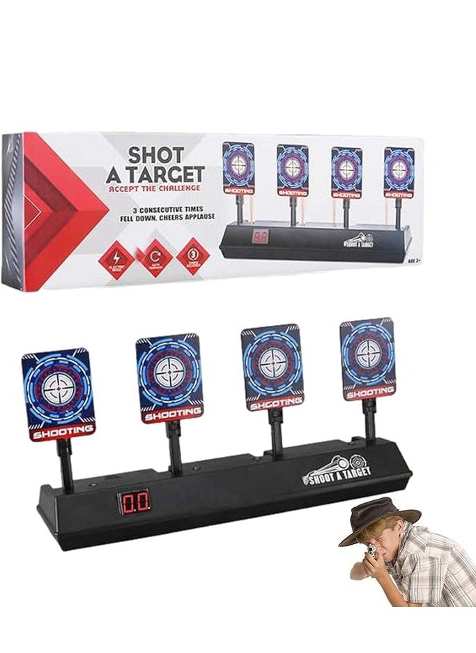 null - Digital Targets Targets For Practice - 4 Targets For Practice, Electronics Target Auto Reset, Digital Scoring Target Toys With Light and Sound - Image 1