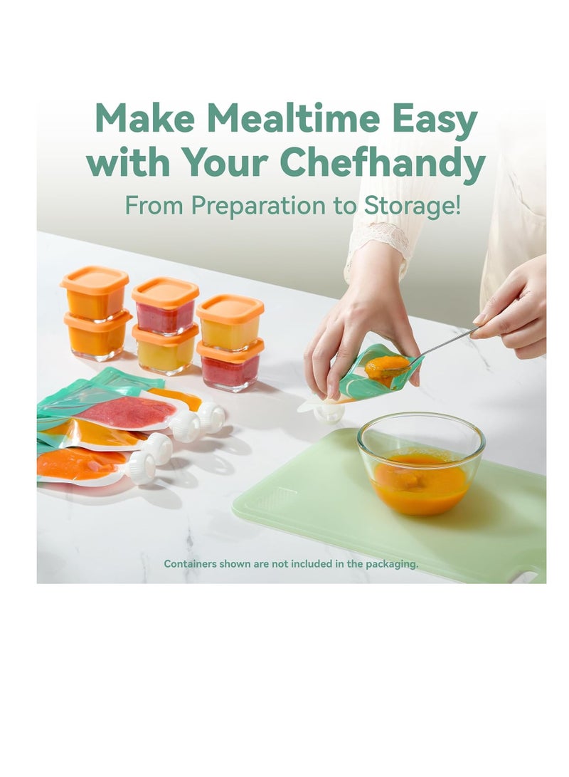 شيف صانع طعام الأطفال من شيفهاندي، محضر طعام الأطفال 5 في 1، مطحنة بخار متعددة الوظائف للتحكم الذكي مع وعاء بخار، الطبخ والطحن التلقائي، آلة طحن أغذية الأطفال، أخضر - Image 2