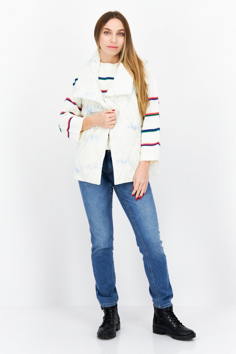 STEVE MADDEN Women Washed Vest Jacket, Beige - Image 2