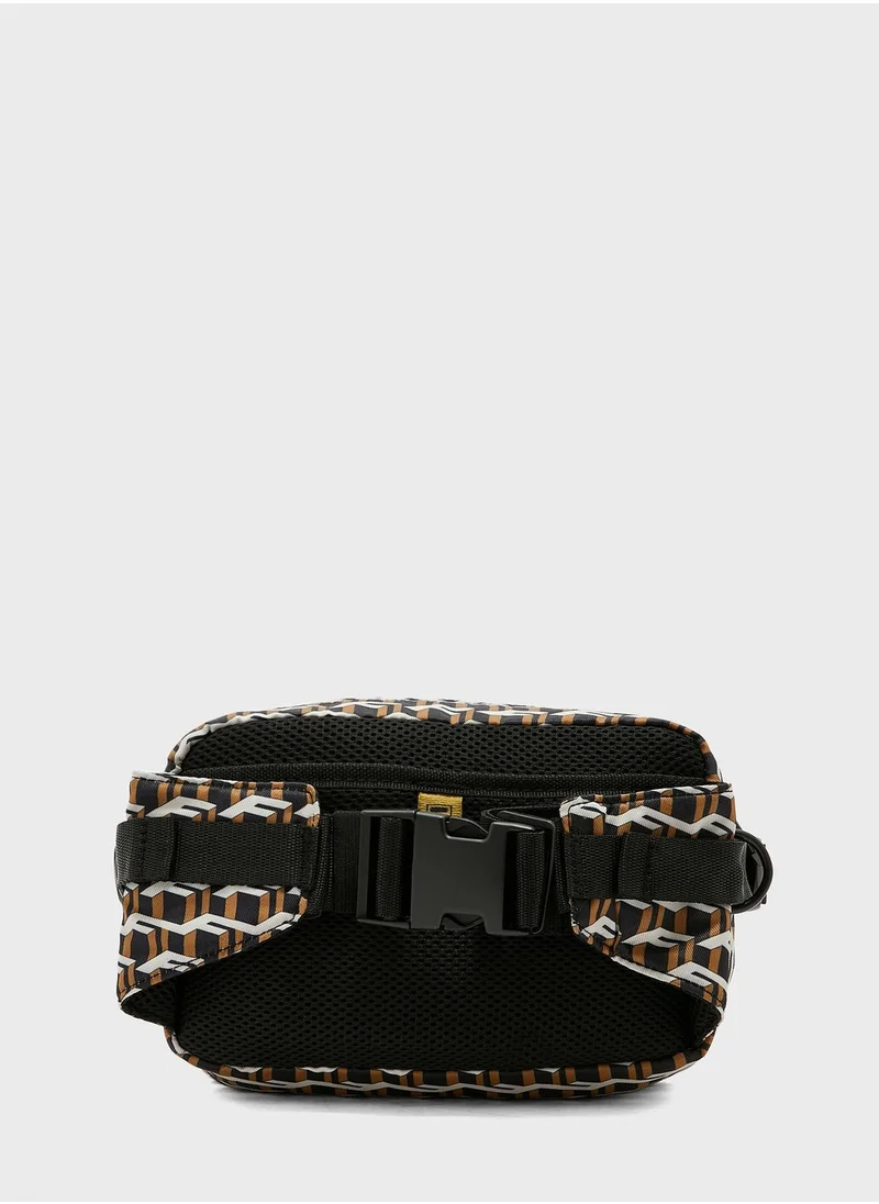 FILA Gold F-Box Monogram Waist Bag