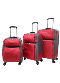Track Luggage Set Soft Side - Lightweight Expandable Suitcase set of 3 - Trolley Bag for Travel with 4 Double Wheels & TSA Lock (20/24/28 Inches)  - Image 1