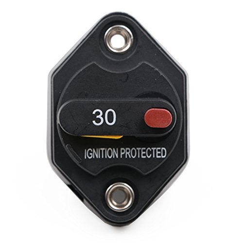 T Tocas 30 Amp Panel Mount Circuit Breaker with Manual Reset Button Switchable for Car Truck RV ATV Marine Trolling Motors Boat Audio System 32V - Image 2