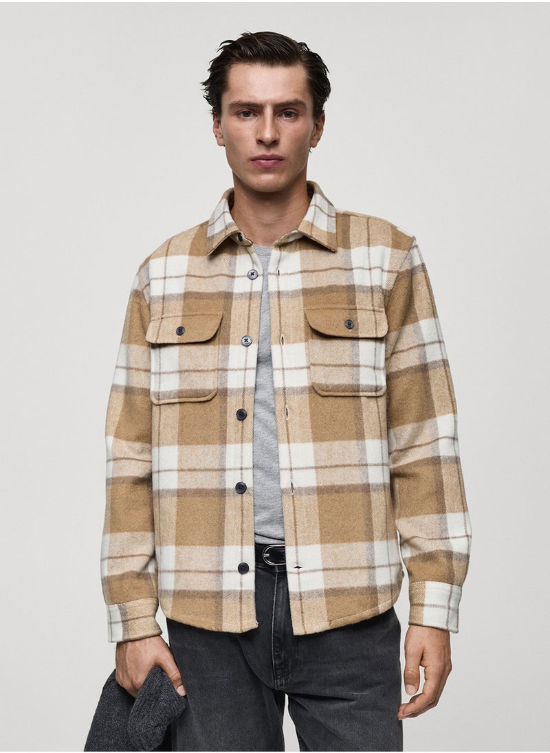 Mango Man - Check Flannel Overshirt - Image 1