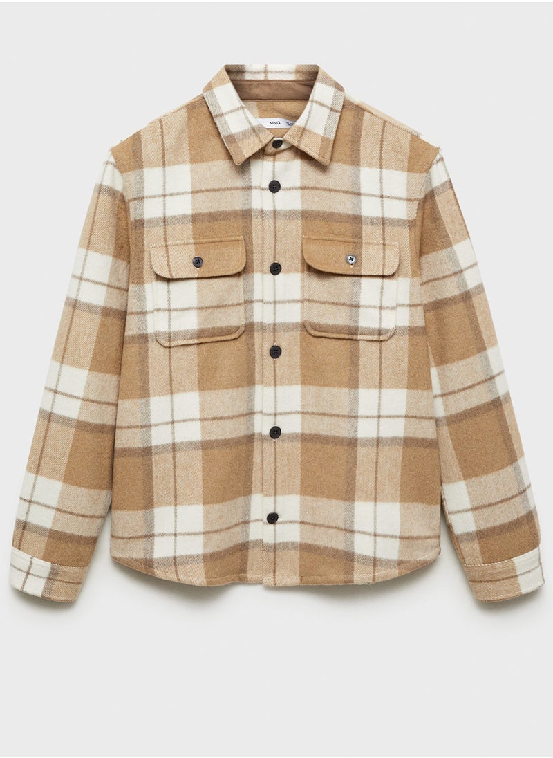 Mango Man - Check Flannel Overshirt - Image 1