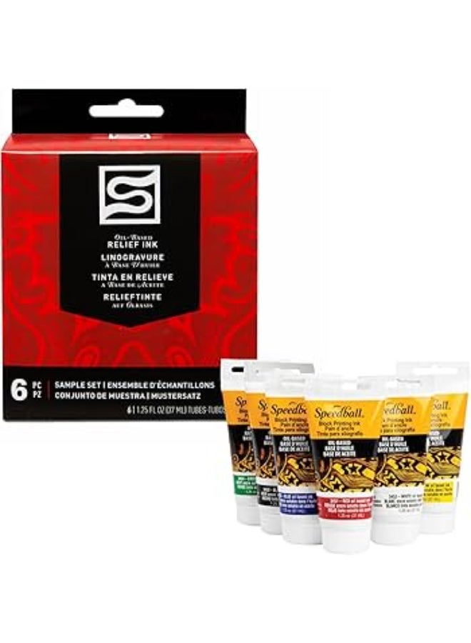 سبيد بول حبر طباعة بلوك زيتي مجموعة من 6 الوان 37 مل - Image 1