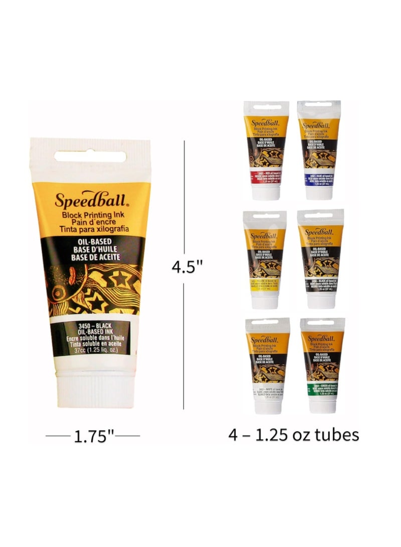 سبيد بول حبر طباعة بلوك زيتي مجموعة من 6 الوان 37 مل - Image 2