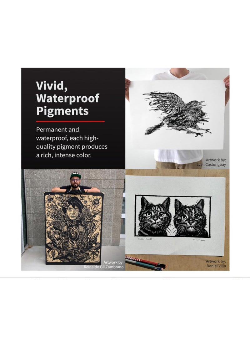 سبيد بول حبر طباعة بلوك زيتي مجموعة من 6 الوان 37 مل - Image 5