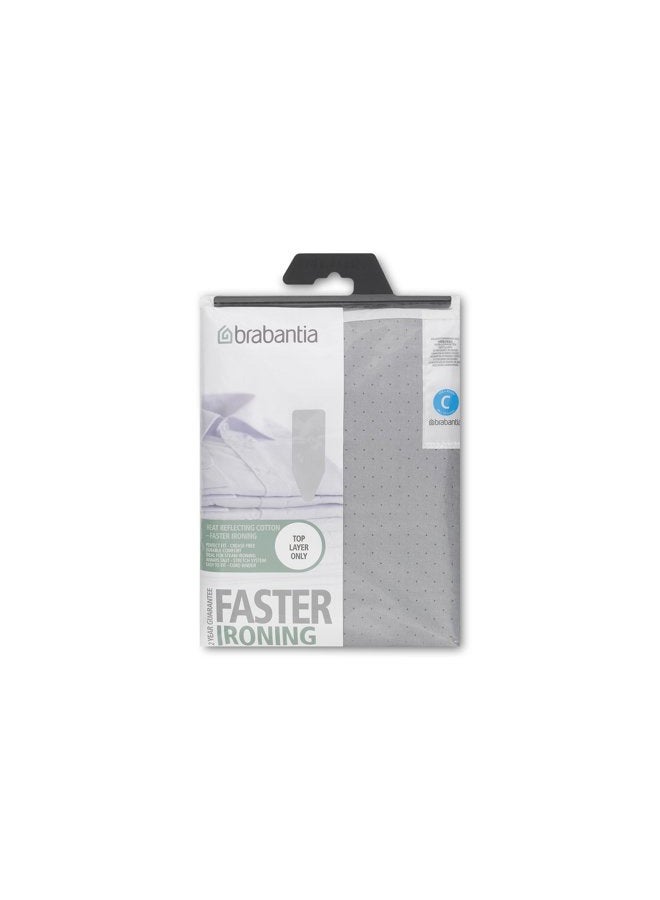 brabantia مقاس C (49 × 18 بوصة) غطاء طاولة كي بديل مع طبقة إسفنجية متينة (معدنية) سهلة التركيب، 100% قطن - Image 4