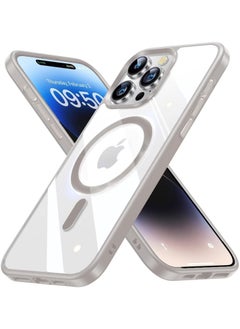 Generic Case Magnetic Crystal Clear For iPhone 15 Pro Max 6.7 Inch Case Compatible with Wirless Charger Not Yellowing Military Protection No.1 Strong Magnets Titanium  - Image 1