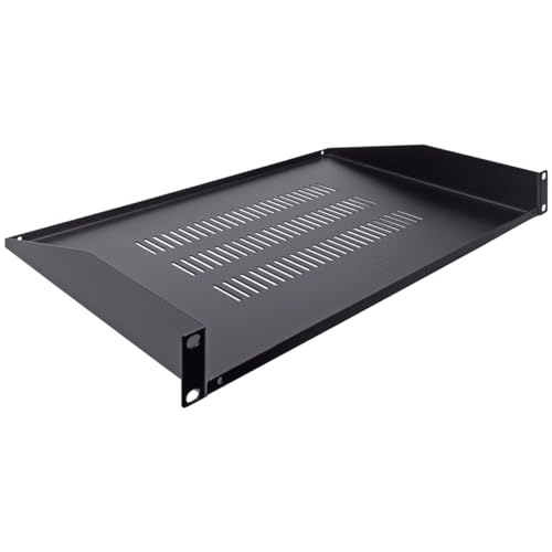 NavePoint Cantilever Server Shelf Vented Shelves Rack Mount 19 Inch 1U Black 10 Inches (250mm) deep - Image 5