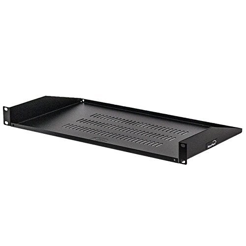 NavePoint Cantilever Server Shelf Vented Shelves Rack Mount 19 Inch 1U Black 10 Inches (250mm) deep - Image 1