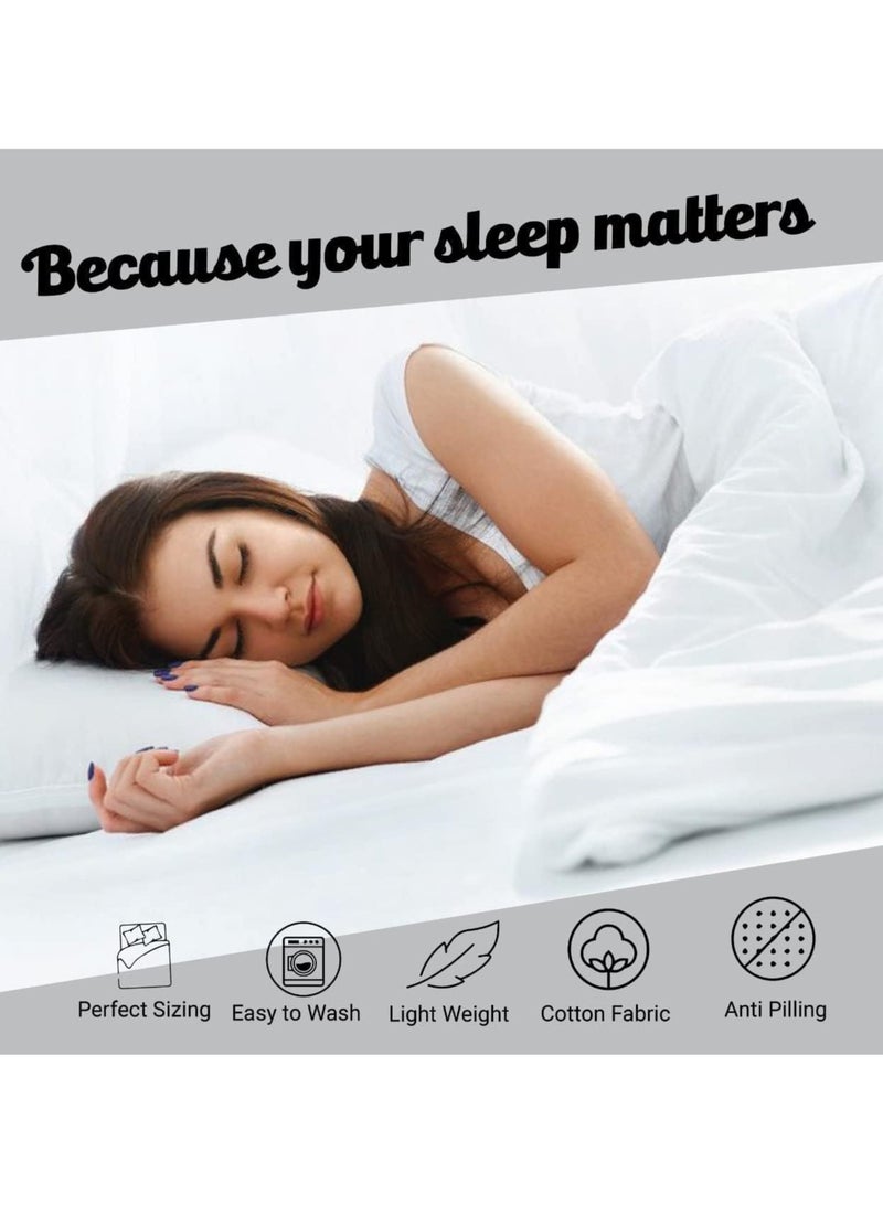 سعودي ديل طقم ملاءات سرير مخططة باللون الأبيض الفاخر مكون من 3 قطع مع ملاءة مسطحة واحدة و2 غطاء وسادة للفنادق والمنزل مصنوع من ألياف دقيقة فائقة النعومة وقابلة للتنفس لتوفير الراحة على مدار العام - Image 5