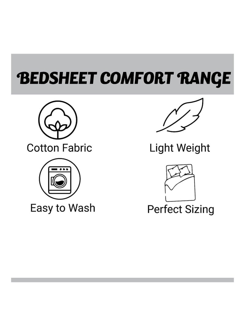 Saudi Deals - 3 Piece Luxury White Striped Bed Sheet Set with 1 Flat Sheet and 2 Pillowcases for Hotel and Home Crafted from Ultra Soft and Breathable Cotton for Year-Round Comfort, (King Size) - Image 1