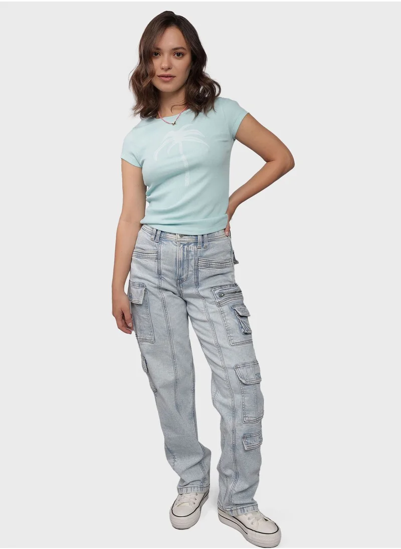 امريكان ايجل High Waist Cargo Pants