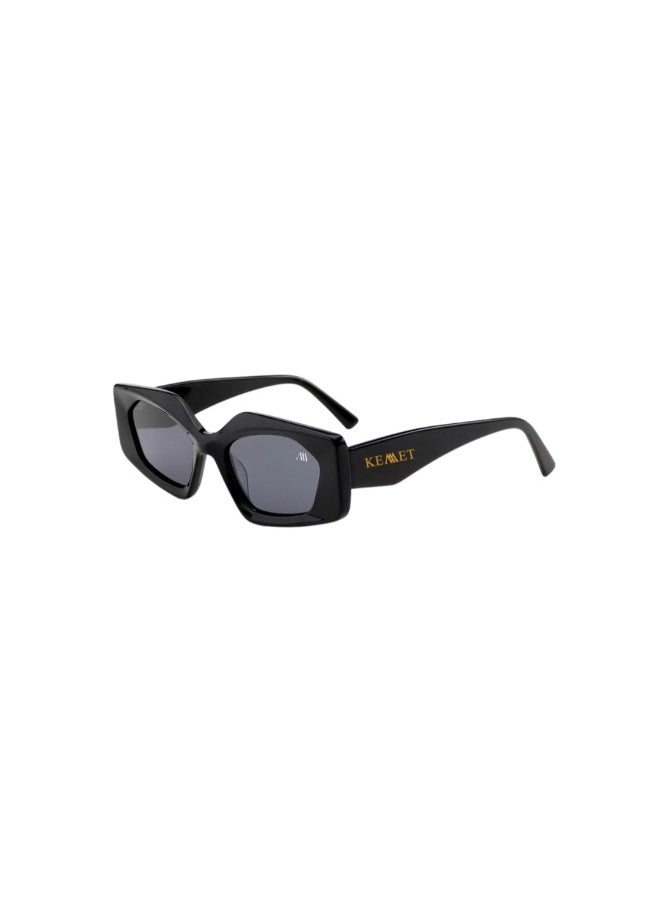Kemet Eyewear Irregular Full Rim Women Zia Black Dark Gray Lens 