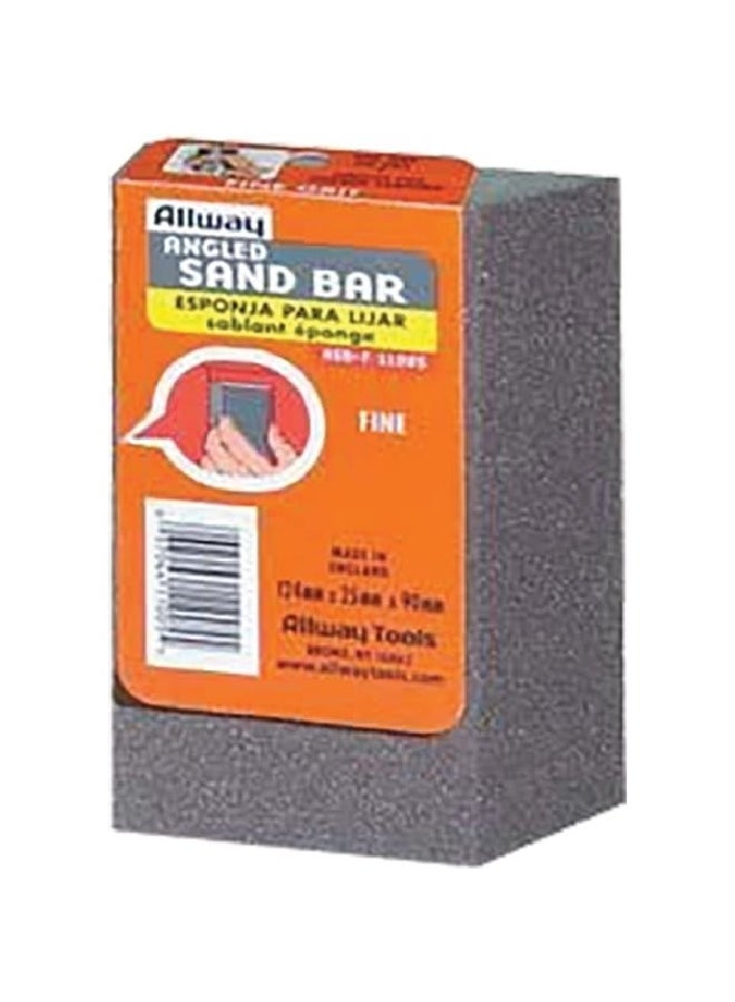 Allway Tool Fine Angled Edge Wet Or Dry Large Sandbar Charcoal Grey 5 x 3.5 Inch ASB-F - Image 1