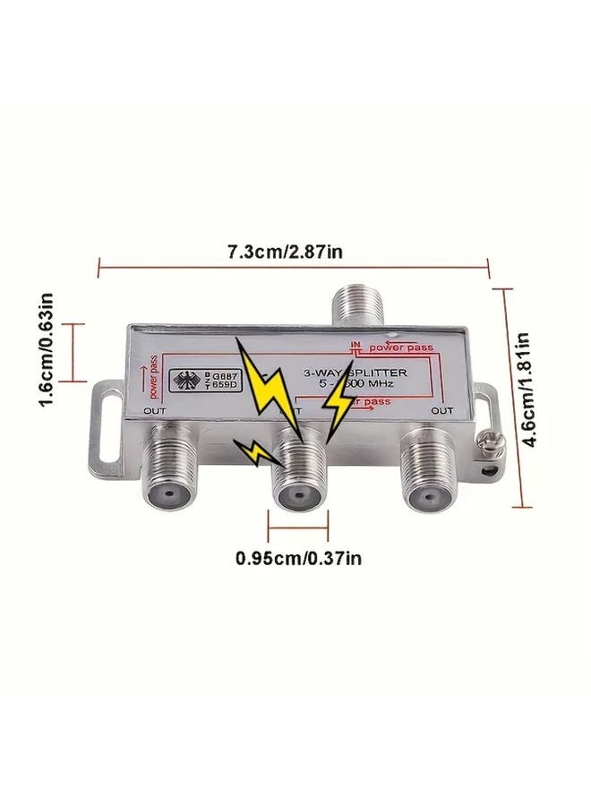 New Conversion 3 Way Coax Cable Splitter MoCA 5 2400MHz Passive TV Antenna Splitter - Image 3