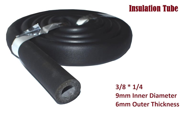 EVNCOM أنبوب عزل مكيف الهواء أنبوب نيتريل معزول لأنبوب النحاس أنبوب العزل الحراري أنبوب مطاطي متعدد الاستخدامات 3/8 ID X 1/4 THK 9MM قطر داخلي 6MM سمك خارجي - Image 2