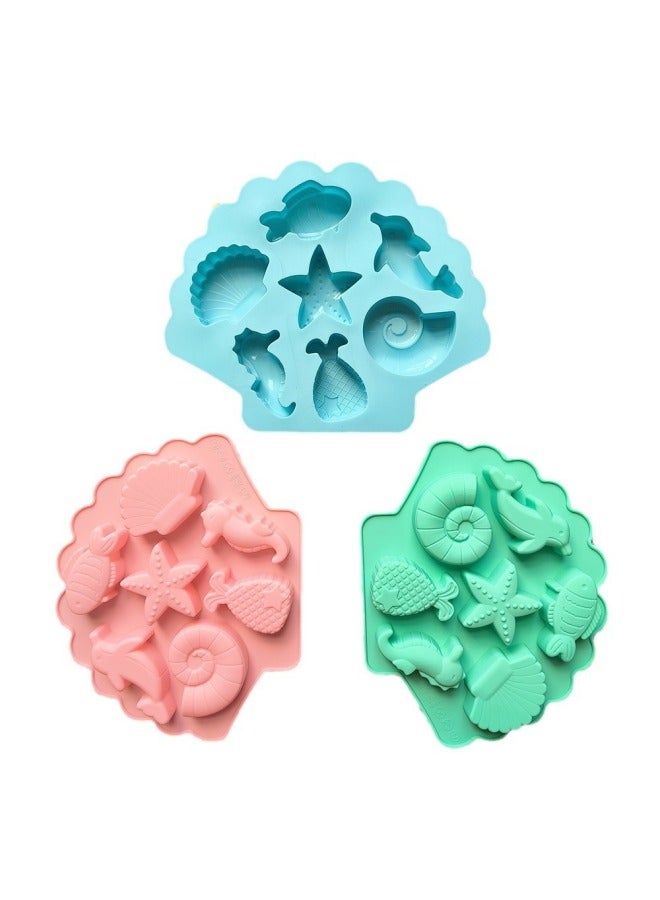 7 Even Marine Life 761 Silicone Mold DIY Ice Cube Homemade Chocolate Soft Candy Cake Baking Cookie Mold-Color:Random Color (color Can Be Noted)  - Image 5