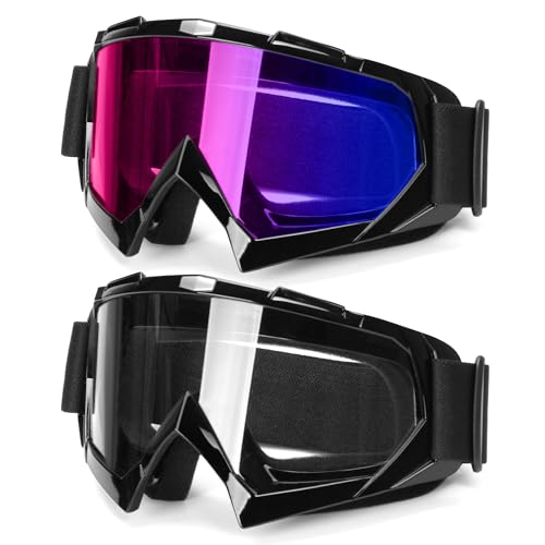 JAGASOL ATV Goggles Dirt Bike Goggles Ski Goggles for Men Women UV 400 AntiScratch Fog Dustproof for Adults Youth Kids - Image 1