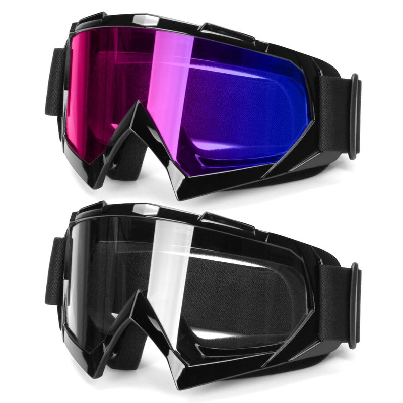 JAGASOL ATV Goggles Dirt Bike Goggles Ski Goggles for Men Women UV 400 AntiScratch Fog Dustproof for Adults Youth Kids - Image 3