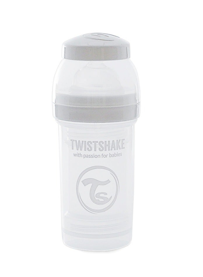 TWISTSHAKE Twistshake Anti-Colic Feeding Bottle 180ml - White - Image 1