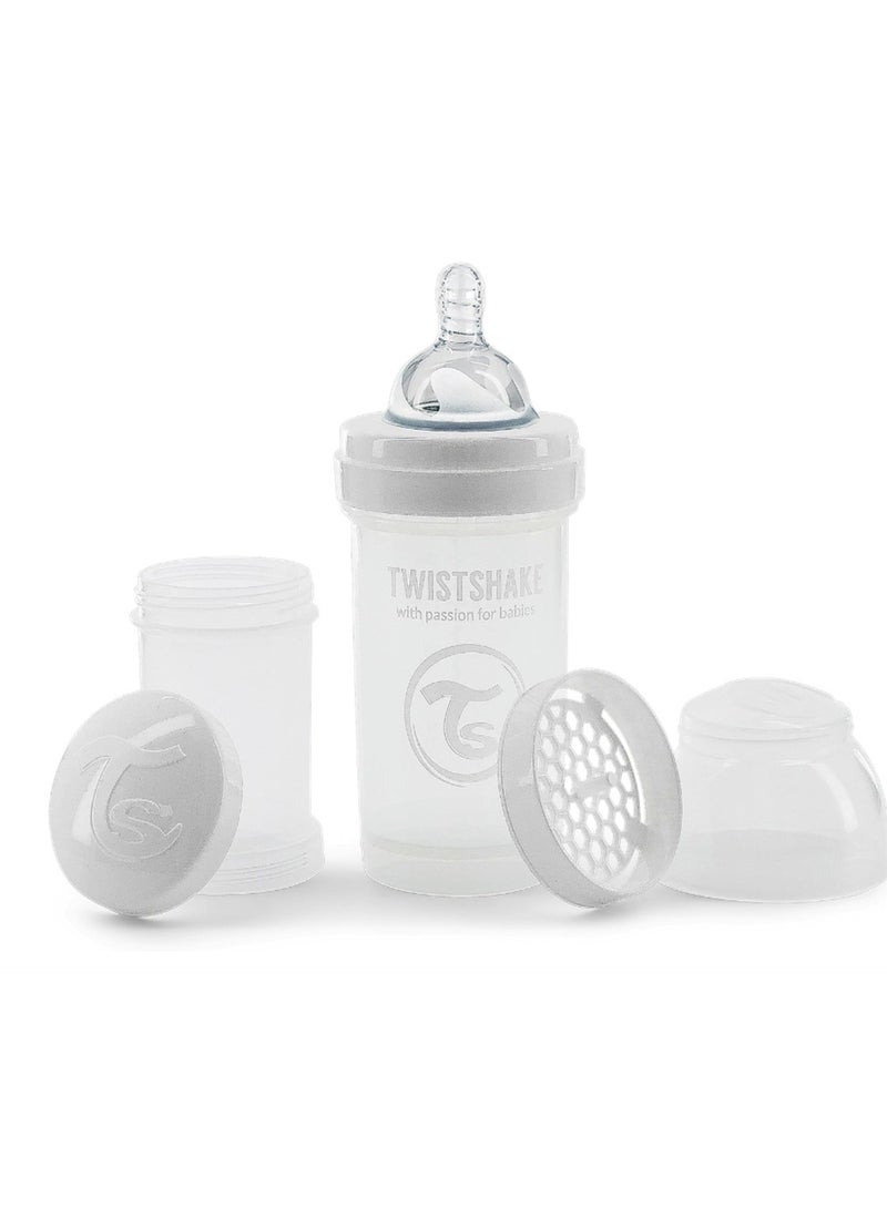 TWISTSHAKE Twistshake Anti-Colic Feeding Bottle 180ml - White - Image 2
