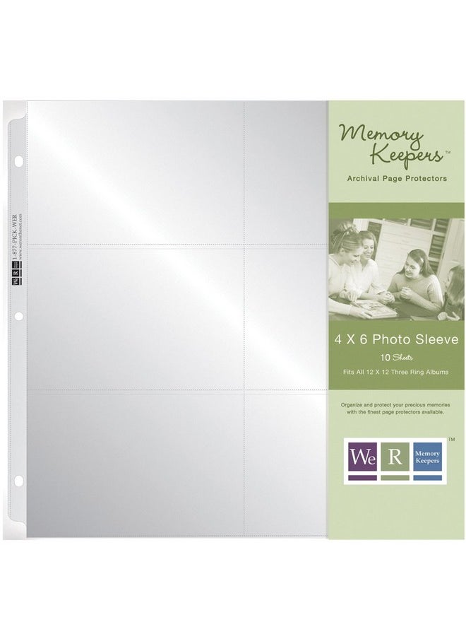 We R Memory Keepers Photo Sleeve Protectors 12X12 Inch 4X6 Inch Pockets 10 Pack Non Glare Compatible With Most 3 Ring Albums Perfect For Scrapbooking Document Storage And More  - Image 2