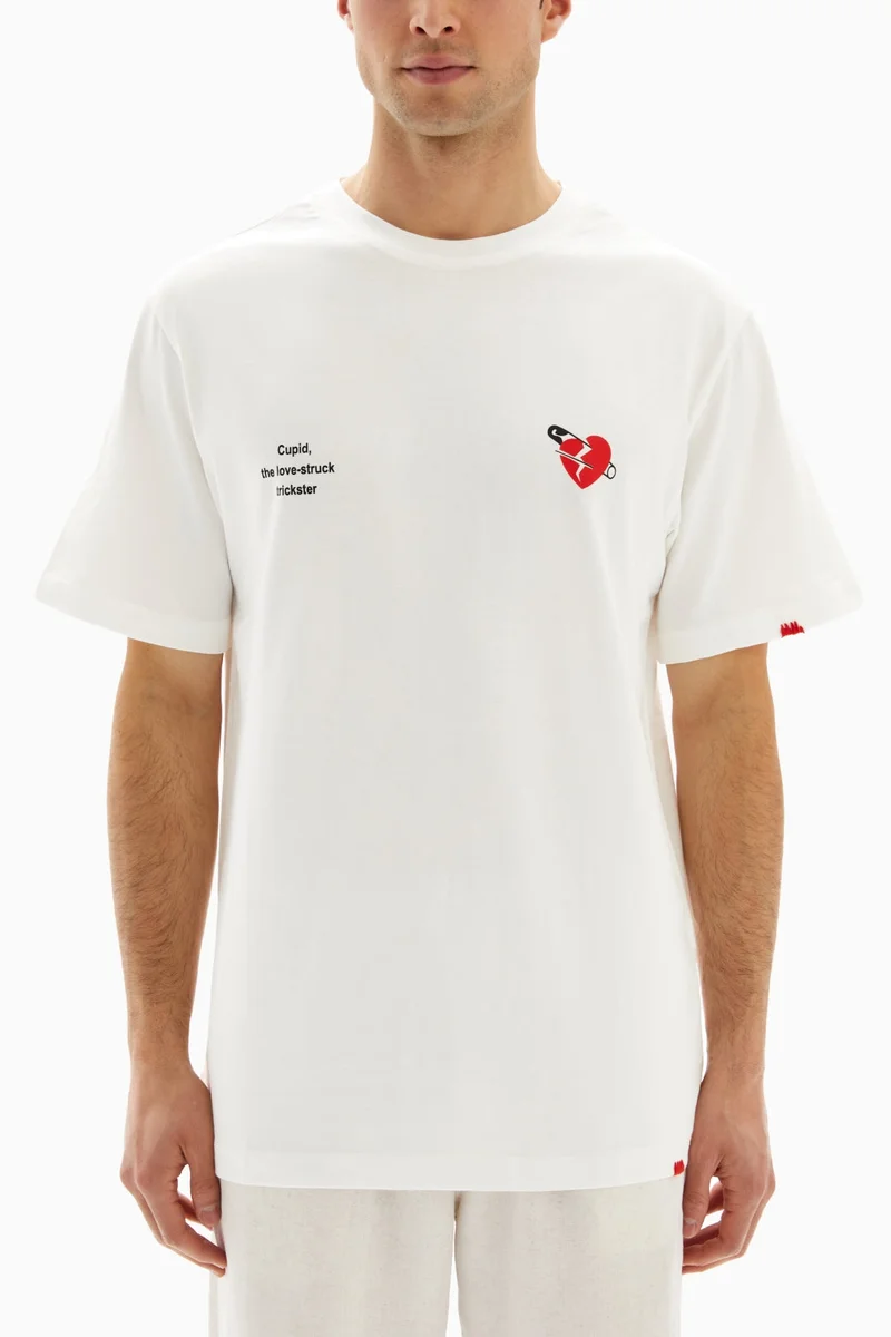 Wecre8 White "Cupid" Printed T-shirt By WECRE8