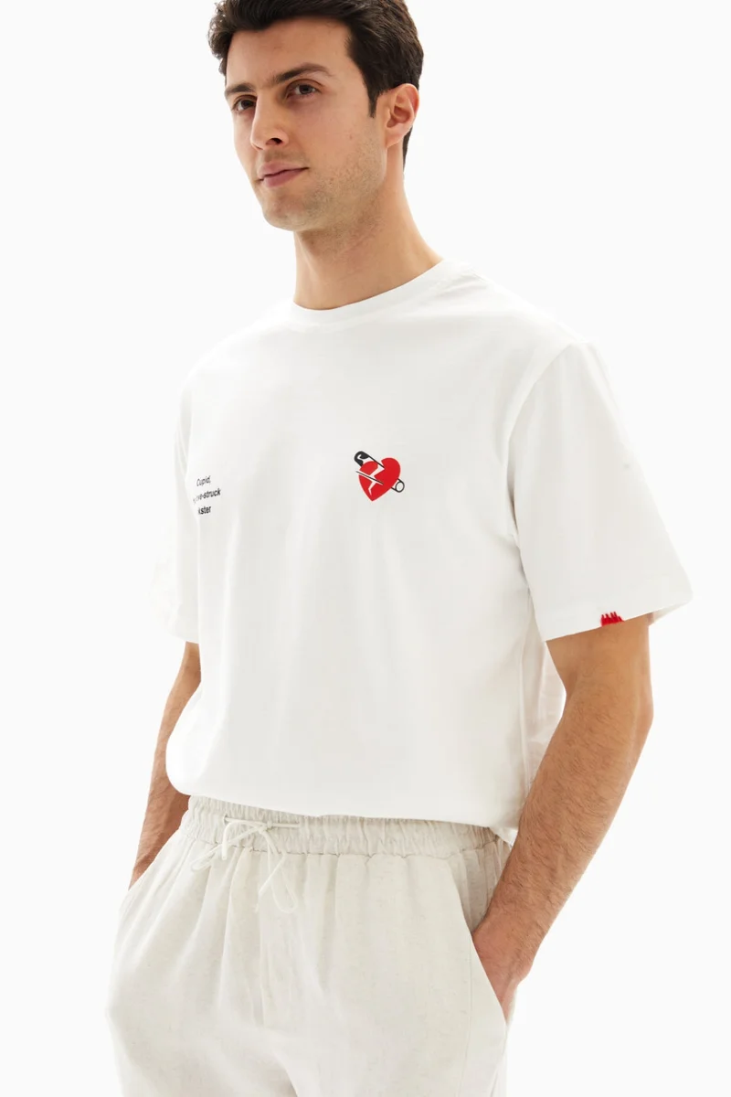 Wecre8 White "Cupid" Printed T-shirt By WECRE8