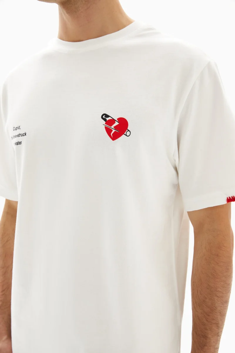 Wecre8 White "Cupid" Printed T-shirt By WECRE8